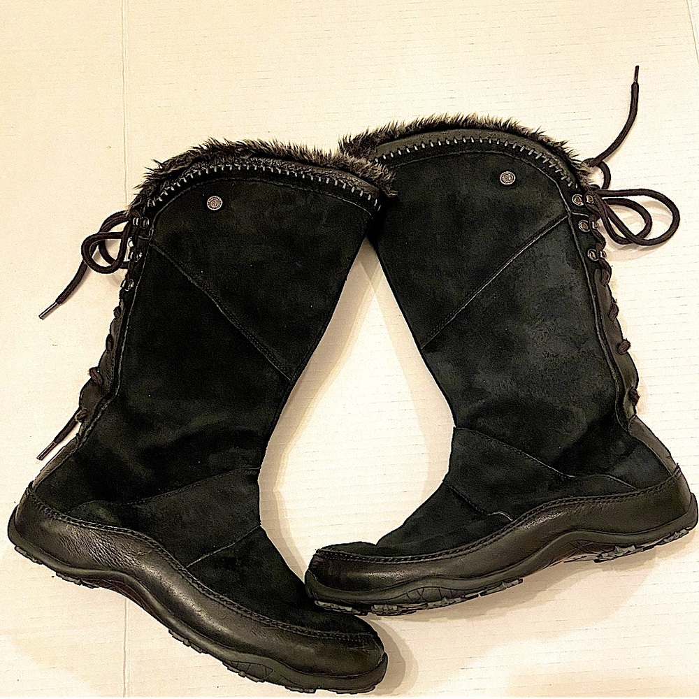 The North Face Women’s Janey Black Preowned Waterproof Winter Boots Size 7.5